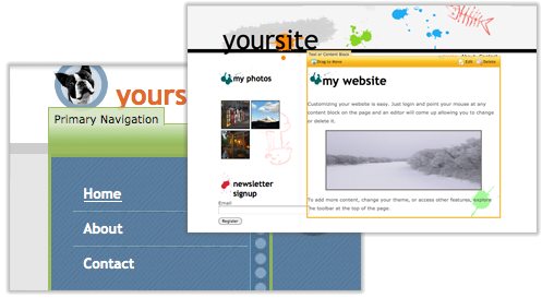Easy to use drag and drop website builder