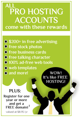 rewards with professional hosting