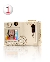 Image displays a digital camera
