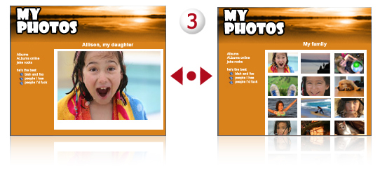 Image displays a sample of Bravenet Photo Album